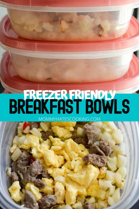 Frozen Breakfast Ideas, Homemade Frozen Breakfast, Make Ahead Breakfast Bowls, Freezer Friendly Breakfast, Freezer Breakfast Meals, Resep Makanan Beku, Menu Sarapan Sehat, Freezer Friendly Meals, Freezable Meals