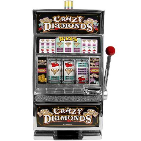 RecZone Crazy Diamonds Slot Machine Bank  Authentic Replication * Click on the image for additional details.Note:It is affiliate link to Amazon. Birthday Sheet Cakes, Vegas Slots, Michael Cinco, Slot Machine Cake, Machine Video, Gambling Cake, Slot Machine Party, Slot Car Tracks, Illustration Book