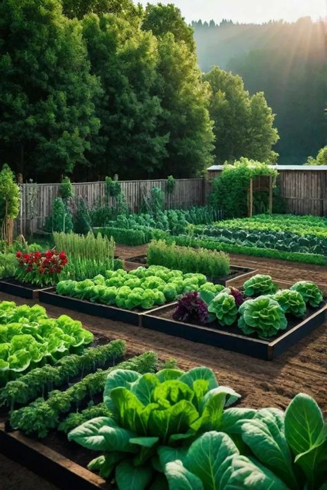 Designer Vegetable Garden, Front Lawn Garden Vegetable, Huge Vegetable Garden, Home Garden Vegetable, Pretty Veggie Garden, Outdoor Vegetable Gardens Design, Small Garden For Beginners, Modern Vegetable Garden Design, Small Food Garden