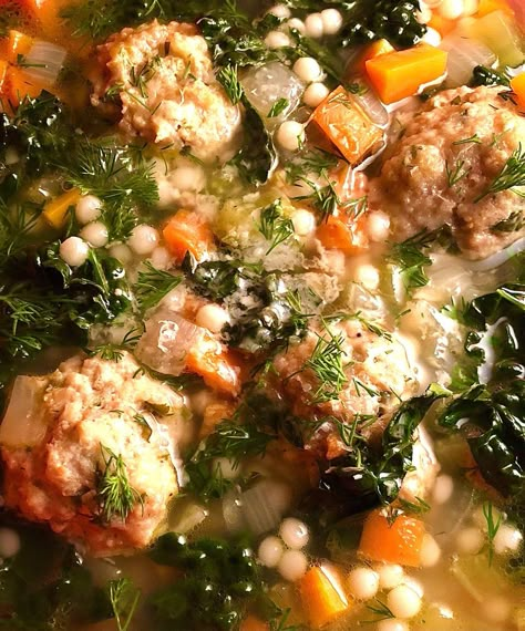 Turkey Meatballs For Soup, Italian Wedding Soup With Turkey Meatballs, Italian Wedding Soup Turkey Meatballs, Turkey Italian Wedding Soup, Italian Turkey Soup, Turkey Meatball Soup Recipes, Turkey Broth Soup, Turkey Meatballs Soup, Soup With Turkey Meatballs