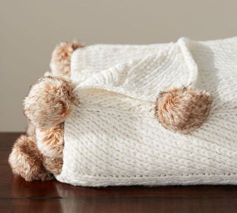 35b5f2bf3b97e1c35c4befde4aab2d57 Pottery Barn Teddy Throw, Pretty Blankets, Pom Pom Throw, Diy Blanket Ladder, Cozy Fall Decor, Blanket Ladder, Lamb Decorations, Mermaid Blanket, Christmas Tours