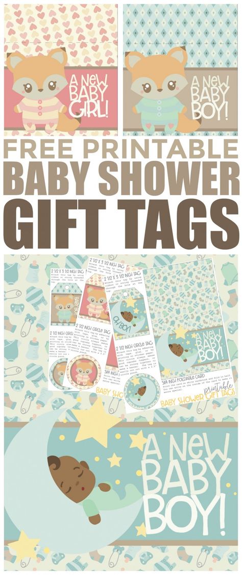 These Free Printable Baby Shower Gift Tags are super fun and cute don’t you think? They are perfect for baby showers and each pattern comes with a circle tag (that can be easily cut out with a 2.5 Baby Shower Card Box, Baby Gift Tags, Baby Shower Advice, Baby Shower Tags, Free Printable Tags, Free Printable Gifts, Free Baby Shower, Free Printable Gift Tags, Baby Shower Card