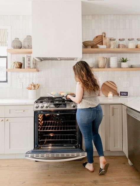 Let Me Take a Shelfie — Style It Pretty Home White Oak Floating Shelves, Heavy Duty Floating Shelves, Diy Shelf Brackets, Walnut Floating Shelves, Oak Floating Shelves, Hidden Shelf, Floating Shelf Brackets, Food Fast, Oak Shelves