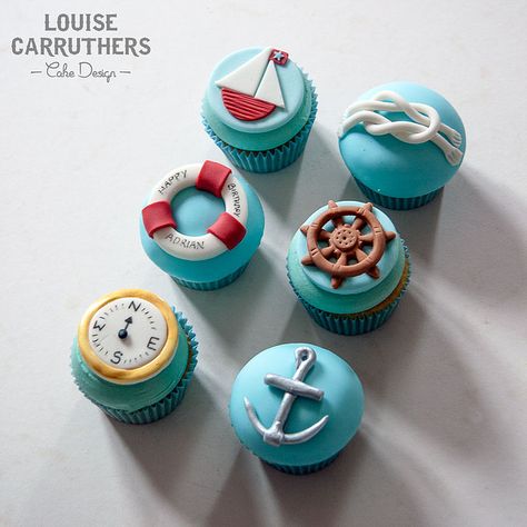 Flickr Nautical Cupcake, Boat Cake, Wheel Cake, Lake Party, Nautical Cake, Nautical Birthday, Nautical Party, Cupcake Designs, Take The Cake