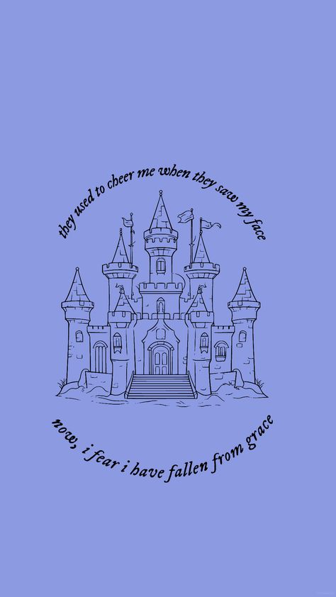 Crumbling Castle Tattoo, Castles Crumbling Taylor Swift Wallpaper, Speak Now Castle, Castles Crumbling Taylor Swift, Purple + Core + Aesthetic, Wallpapers Songs, Taylor Prints, Castles Crumbling, Taylor Swift Cat