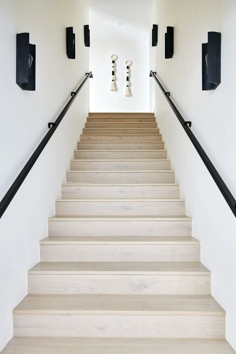 Entrance Stairs Entryway, Unique Entryway, Vintage Mansion, Brentwood California, Contemporary Staircase, Staircase Ideas, Wood Staircase, Unique Furniture Pieces, Custom Built Ins