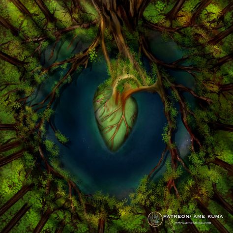 Heart Of The Forest, Forest Battlemap, Dnd Puzzles, Dnd Forest, Dnd Idea, Map Rpg, Background Forest, Woodland Realm, Dnd Backgrounds