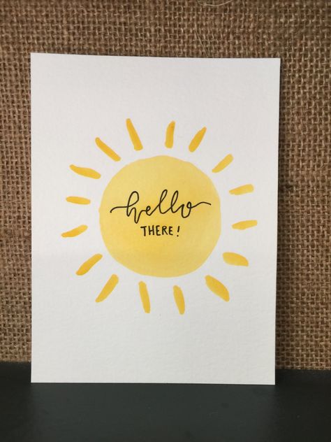 Homemade Inspirational Cards, Cute Aesthetic Card Ideas, Happy Cards Handmade, Nice Card Ideas, Homemade Just Because Cards, Cards For Any Occasion, Homemade Greeting Cards Ideas Simple, Homemade Cards Watercolor, Home Made Greeting Cards