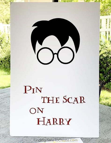 Harry Potter Birthday Party - Finding Time To Create Harry Potter Birthday Party Printables, Harry Potter Birthday Ideas Decoration, Happy Potter Birthday Party, Harry Potter Free Templates, Harry Potter Movie Party, Harry Potter Party Ideas Games, Harry Potter 30th Birthday, Harry Potter Party Games For Kids, Pin The Nose On Voldemort Printable