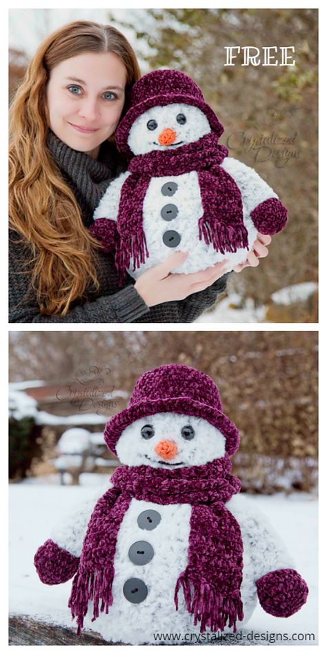 Large Snowman Crochet Pattern, Free Patterns For Christmas Gifts, Crochet Snowman Plush, Snowman Crochet Hat Patterns Free, Crochet Amigurumi Free Patterns Christmas, Large Crochet Snowman Free Pattern, Crochet Snowman Ornament Free Pattern, Crochet Snowman Pattern Free, Crochet Snowmen Patterns Free