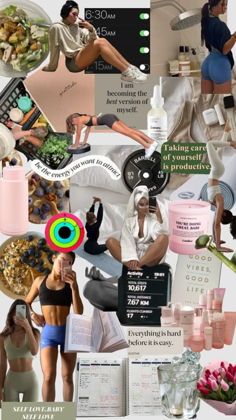 Vision Board 2025 Body Goals, Summer Body Motivate, Women Fitness Motivation Wallpaper, 75 Soft Aesthetic, Happiness Aethstetic, Size 4 Body Image, Goals Inspiration Ideas, Body Goals Vision Board Summer, Confidence Aethstetic