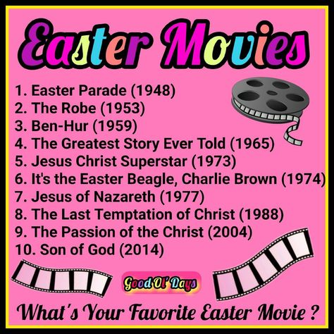 Jesus Christ Superstar 1973, Easter Movies, Easter Beagle, Jesus Christ Superstar, Easter Parade, Holiday List, Date Night In, Learning Websites, List Template