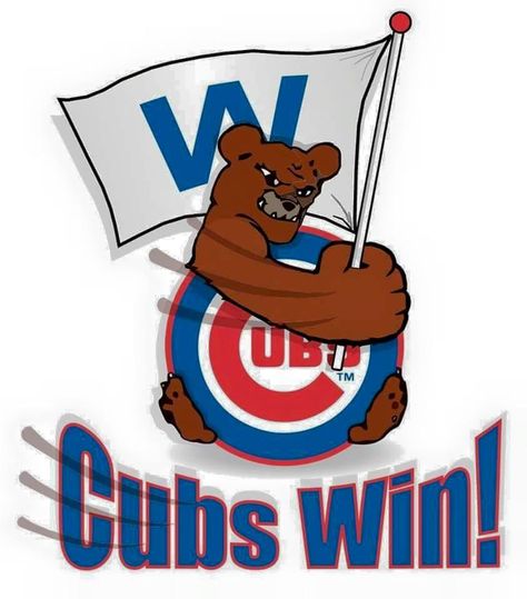 Cubs Win Cubs Win Images, Cub Sport, Chicago Cubs World Series, Chicago Cubs Fans, Mlb Team Logos, Chicago Sports Teams, Cubs Win, Baseball Crafts, Go Cubs Go