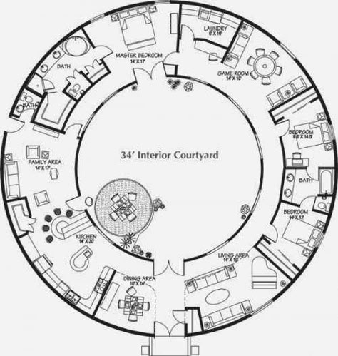 Aunt Beru, Monolithic Dome Homes, Round House Plans, Interior Courtyard, Casa Hobbit, Geodesic Dome Homes, Dome Homes, Earthship Home, Dome Home