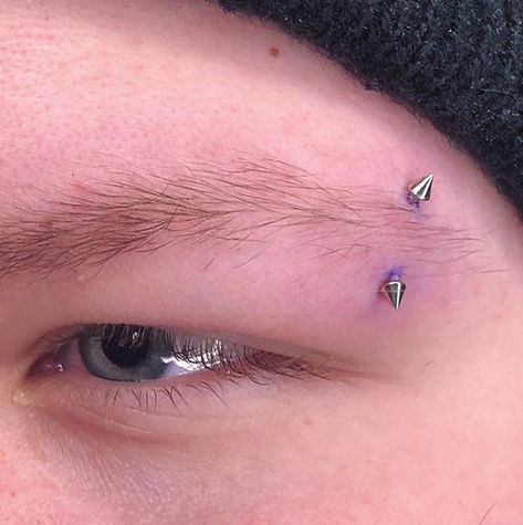 Spiky Piercing, Eyebrow Piercing Men, Goth Eyebrows, Brow Piercing, Winter February, Eyebrow Piercing Jewelry, Wisconsin Winter, Bridge Piercing, Face Piercings