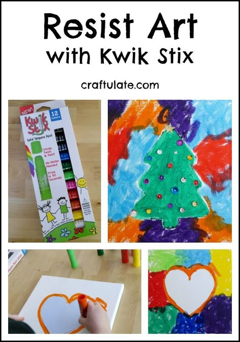 Resist Art with Kwik Stix - mess free painting for kids! Birthday Art Projects, Art Techniques For Kids, Tempera Paint Sticks, Crafts To Make And Sell Unique, Wood Crafts To Sell, Homemade Wall Art, Resist Art, Mess Free Painting, Paper Flowers Tutorial