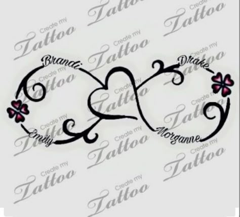 Infinitos Tattoos For Childrens Names, Mother Tattoos For Children, Kid Name Tattoo, Family Tree Tattoo, Tattoos With Kids Names, Men Tattoos, Mother Tattoos, Hawaiian Tattoo, Infinity Tattoos