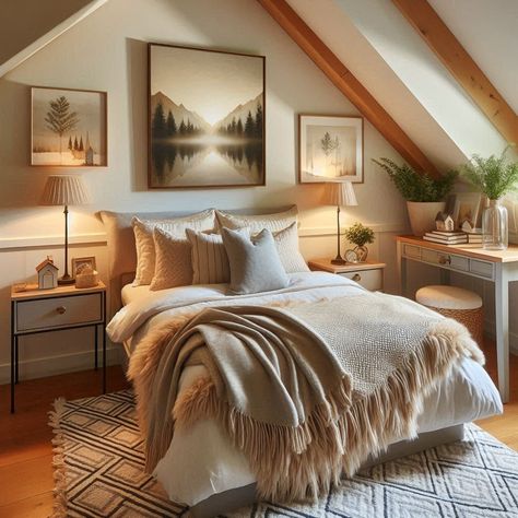 Small Guest Bedroom Ideas Guest Room Ideas Cozy, Rustic Guest Room, Guest Room Inspiration, Small Guest Bedroom Ideas, Room Attic, Guest Bedroom Ideas, Small Guest Room, Small Guest Bedroom, Light Colored Furniture