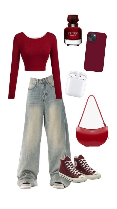 Red And Black Outfits For School, Baddie Outfits Valentines Day, Valentines Week Outfits, Valentines Outfit Simple, School Outfits For Valentines Day, Valentines School Outfit Ideas, Outfits For Valentine’s Day Dance, Galentine's Outfits Ideas, School Valentines Day Outfits