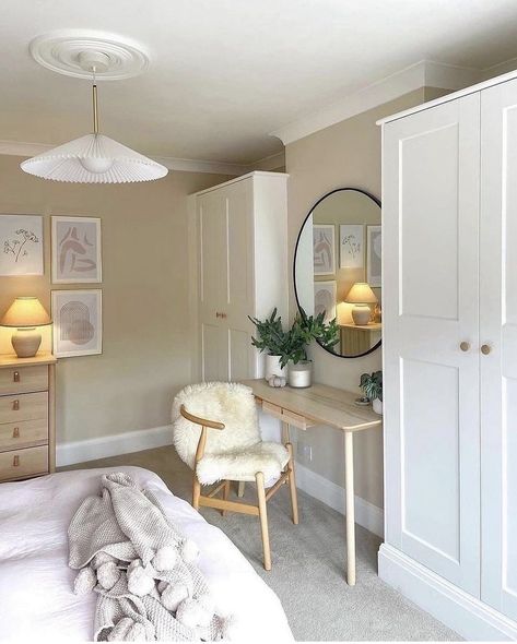 Small Alcove Ideas Bedroom, Small Terraced House Interior, Terraced House Interior, Built In Dressing Table, Terrace House Interior, Bedroom Alcove, Same Same But Different, Best Bedroom Designs, Bedroom Built In Wardrobe