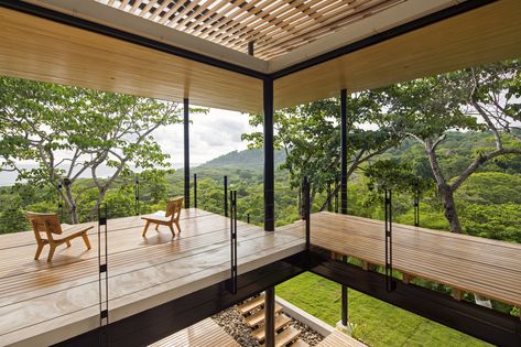 Ocean View Jungle House in Costa Rica Benjamin Garcia, Costa Rica Surfing, Houses In Costa Rica, Moveable Wall, Jungle House, Outdoor Trees, Casa Container, Gym Inspo, Wood Patio