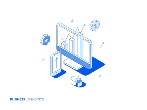 Business Analytics Concept by Anastacia Trapeznikova on Dribbble Currency Design, Business Analytics, Isometric Art, Isometric Design, Isometric Illustration, Business Illustration, Art Business, Graphic Design Typography, Typography Design