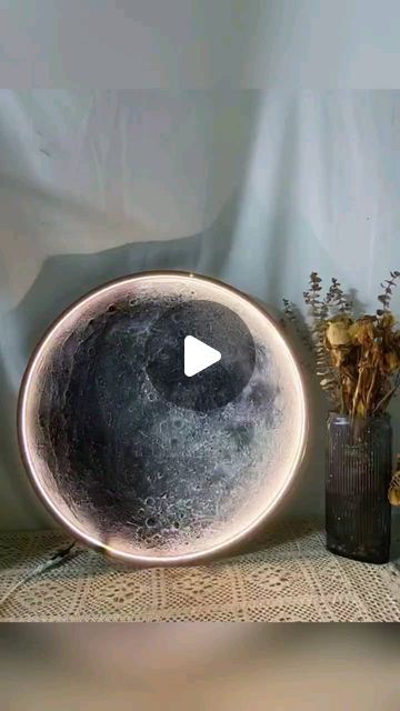 Diy Moon Light, Moon Lamp Diy, Diy Moon Lamp, Magnetic Track Light, Diy Moon, Lamp Diy, Moon Lamp, Cool Things To Do, Lighting Concepts