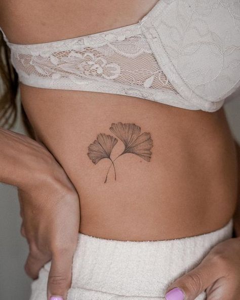 Ginkgo Tattoo Minimal, Ginkgo Leaves Tattoo, Ginko Leaf Tattoo, Gingko Leaves Tattoo, Izzy Tattoo, Ginko Leaf Tattoos, Ginkgo Tattoo, Ginkgo Leaf Tattoo, Green Tattoos