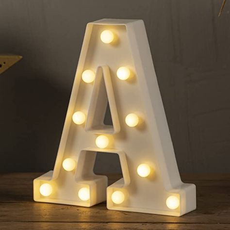 Light Up Letters A Bas Mitzvah, Wall Decor Letters, Letter Lights, Alphabet Lighting, Lighted Marquee Letters, Outdoors Birthday Party, Birthday Bar, Holiday Deco, Light Up Letters