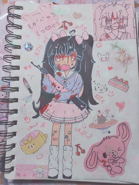 Cutecore Sketch, Cutegore Drawing, Cutecore Drawing Style, Cutecore Doodles, Cutecore Sketchbook, Cute Core Drawing, Cutegore Art, Cutecore Art Style, Kawaii Sketches