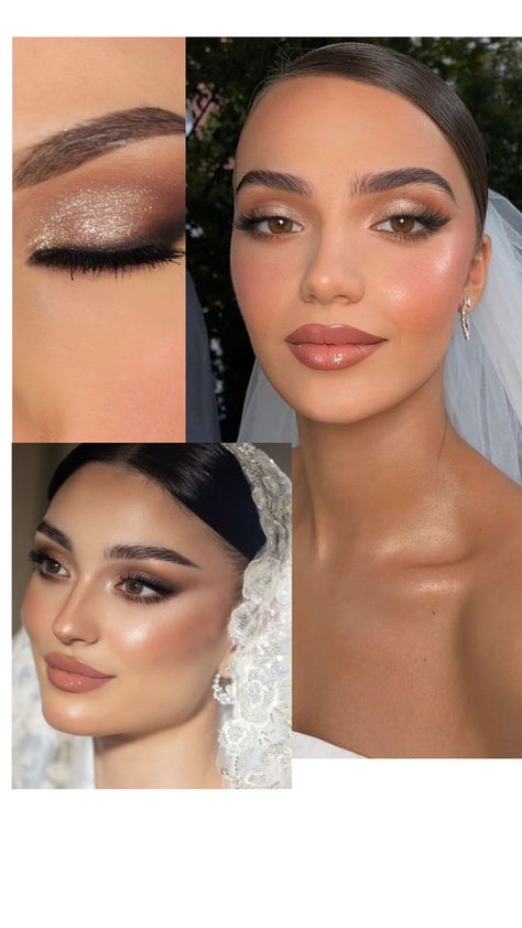 Latina Glam Makeup, Wedding Makeup Maid Of Honor, Bridal Makeup For Latinas, Latina Natural Makeup, Wedding Day Makeup For Bride Brown Eyes, Latina Wedding Makeup, Wedding Makeup For Hooded Eyes, Wedding Makeup Latina, Olive Skin Makeup