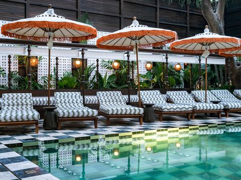 The first Soho House in Southeast Asia is in Bangkok’s vibrant neighbourhood of Sukhumvit Pool House Kitchen, Kitchen Terrace, Members Club, Kitchen Lounge, Hotel Building, Guest Room Decor, Marble Flooring, Bespoke Interiors, Soho House