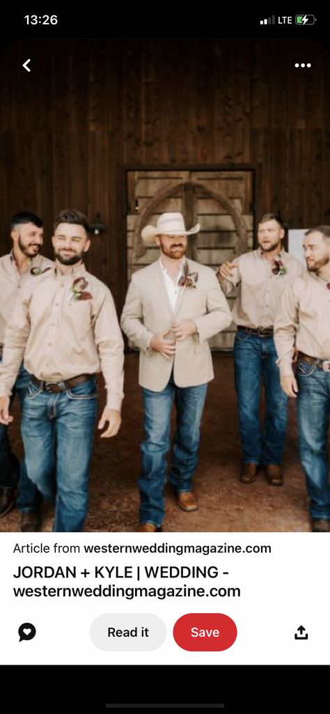 Groomsman Jeans Attire, Sage Green Groomsmen Attire Jeans, Jeans Groom Attire, Boots And Jeans Groomsmen, Boho Wedding Outfit Men, Fall Groomsmen Attire Rustic, Rustic Groomsmen Attire Jeans, Country Wedding Groom Attire, Western Wedding Groomsmen Attire