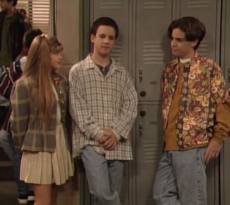 Cory And Topanga Outfits, Cory Shawn And Topanga, Boy Meets World Outfits, Cory Boy Meets World, Shawn Boy Meets World, Boy Meets World Aesthetic, Topanga Boy Meets World, Boy Meets World Topanga, 90s Fashion Boys