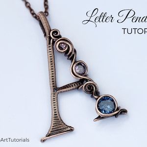 Wire Wrapped Jewelry Beginner, Letter A Pendant, Weaving Wire, Wire Wrap Tutorial, Wire Weaving Tutorial, Wire Clasp, Wire Jewelry Patterns, Wrap Tutorial, Wire Wrapping Tutorial