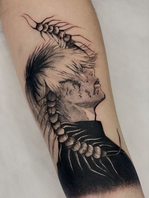 Tokyo Ghoul Ken Kaneki, Manga Tokyo Ghoul, Mangas Tattoo, Mandala Hand Tattoos, Small Girly Tattoos, Manga Tattoo, One Piece Tattoos, Tattoo Inspiration Men, Pieces Tattoo