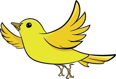 Yellow Sparrow Bird Flying in Sky Flying Sparrow Drawing, Cartoon Bird Flying, Sparrow Clipart, Flying Bird Vector, Flying Sparrow, Sparrow Drawing, Birds Clipart, Bird Flying, Sparrow Bird