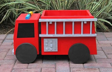 Fireman Outfit, Truck Photography, Wood Props, Firetruck Birthday Party, Wooden Airplane, Making Wooden Toys, Cardboard Box Crafts, Vintage Pickup Trucks, Firetruck Birthday