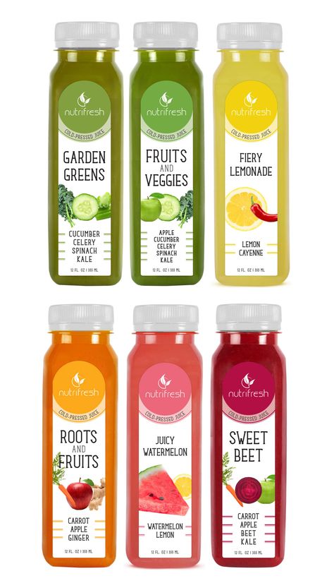 White-label Juice Labels - Blossom Creative Cold Pressed Juice Recipes, Juice Design, Fresh Juice Recipes, Juice Menu, Healthy Juice Drinks, Resep Smoothie, Smoothie Fruit, Juice Branding, Drinks Packaging Design