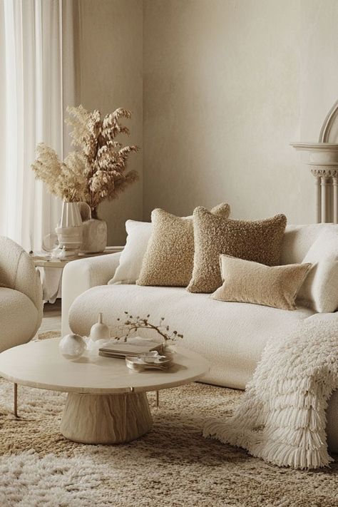 Style your living room with layered neutral tones for a sophisticated and cozy look. #NeutralDecor #LayeredStyle #CozyInteriors Sophisticated Living Room, Being Boring, Living Room Design, Neutral Decor, Neutral Palette, Neutral Tones, Living Room Designs, Room Design, Layering