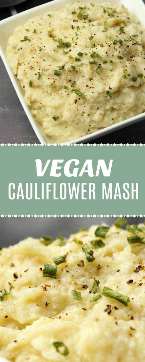 Plant Based Cauliflower Recipes, Vegan Cauliflower Mashed Potatoes, Mashed Potatoes Vegan, Vegan Mashed Cauliflower, Vegan Cauliflower Recipes, Cauliflower Mashed, Cauliflowers, Cauliflower Mashed Potatoes, Cauliflower Mash