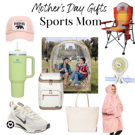 Mother’s Day Gift Ideas for the Sports Mom in your life. Heated chair, backpack cooler, portable fan, Stanley tumbler, and a neutral tennis shoe. Follow my shop @Heidi_Hawks on the @shop.LTK app to shop this post and get my exclusive app-only content! #liketkit #LTKkids #LTKGiftGuide #LTKSeasonal @shop.ltk https://liketk.it/46WDk Sports Mom Gift Basket, Sports Mom Essentials, Soccer Mom Bag, Travel Baseball Mom, Mom Bag Essentials, Sports Mom Bag, Team Mom Baseball, Sports Snacks, Sports Mom Gifts