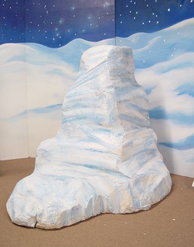 Iceberg Diy Iceberg Prop, Frozen Musical Set, Ice Reference, Arctic Decorations, Frozen Play, Xmas Backdrop, Frozen Jr, Frozen Musical, Prehistoric Party