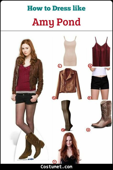 Amy Pond (Doctor Who) Costume for Cosplay & Halloween 2021 Doctor Who Amy Pond Outfits, Doctor Who Style, Doctor Who Costume Female, Doctor Who Cosplay Ideas, Doctor Who Outfits For Women, Dr Who Cosplay, Amy Pond Costume, Amy Pond Outfit, Doctor Who Halloween Costumes