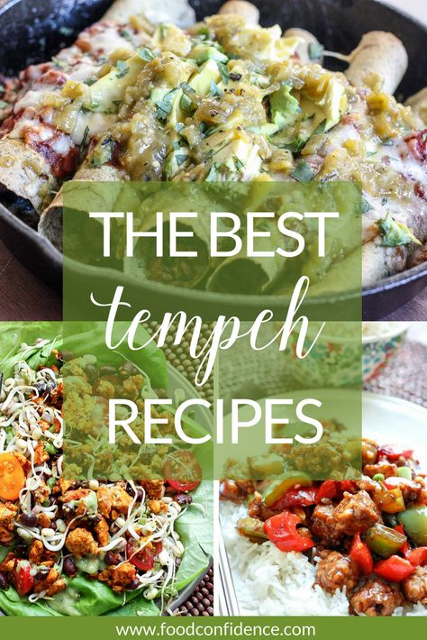 Tempeh Recipes Vegan, Quinoa Veggie Burger, Tempeh Recipe, Tempeh Recipes, Going Vegetarian, Vegan Lunches, Vegetarian Dinners, Vegetarian Meals, Recipe Roundup