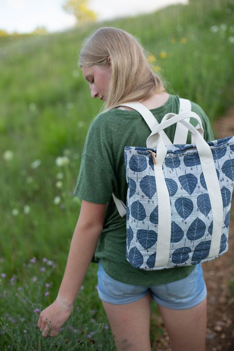 Buckthorn Backpack | Quarry Trail - Noodlehead Diy Fabric Backpack, Diy Quilted Backpack, Free Backpack Sewing Pattern Pdf, Simple Backpack Pattern Free, Free Backpack Pattern, Sewing A Backpack, Free Backpack Sewing Pattern, Quilted Backpack Pattern, Backpack Pattern Free