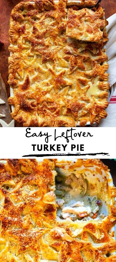 Easy Turkey Pie Recipes, Leftover Turkey And Ham Pie, Boxing Day Pie, Turkey And Ham Pot Pie, Turkey And Ham Pie Recipe, Christmas Leftover Pie, Leftover Roast Turkey Recipes, Leftover Turkey And Ham Recipes, Christmas Meat Pie