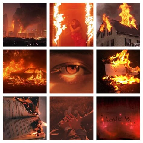 Character Mood Boards Story Inspiration, Fire Element Aesthetic, Fire Moodboard, Fire Color Palette, Fire Zodiac, Fire Goddess, Beautiful Eyes Color, Mind Reading, Goddess Aesthetic