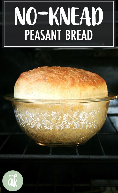 No-knead peasant bread — the best, easiest bread you will every make. This bread takes five minutes to whisk together — there's no need to flour a work surface or get your hands dirty. This bread might just change your life. #peasantbread #bread #noknead #diy #breadbaking Cup Of Joe Peasant Bread, Peasant Bread Recipe, Peasant Bread, A Loaf Of Bread, Bread Bin, Loaf Of Bread, No Knead Bread, Baking Bread, Bread Machine Recipes