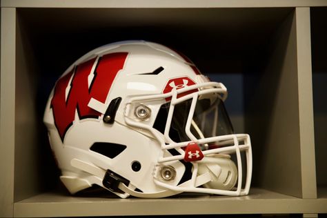 Cool Football Helmets, Wisconsin Badgers Football, Wisconsin Football, Jersey Numbers, Uw Madison, Big Ten, Wisconsin Badgers, University Of Wisconsin, Red Sox